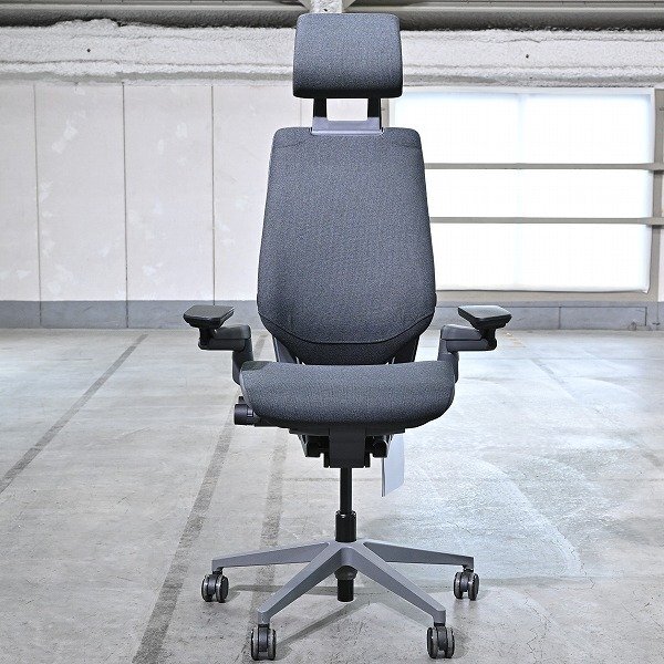 Steelcase 24万「Gesture/ジェスチャー」オフィスチェア 昇降 ヘッドレスト アーム 回転 キャスター デスク スチールケース_ハーマンミラー
