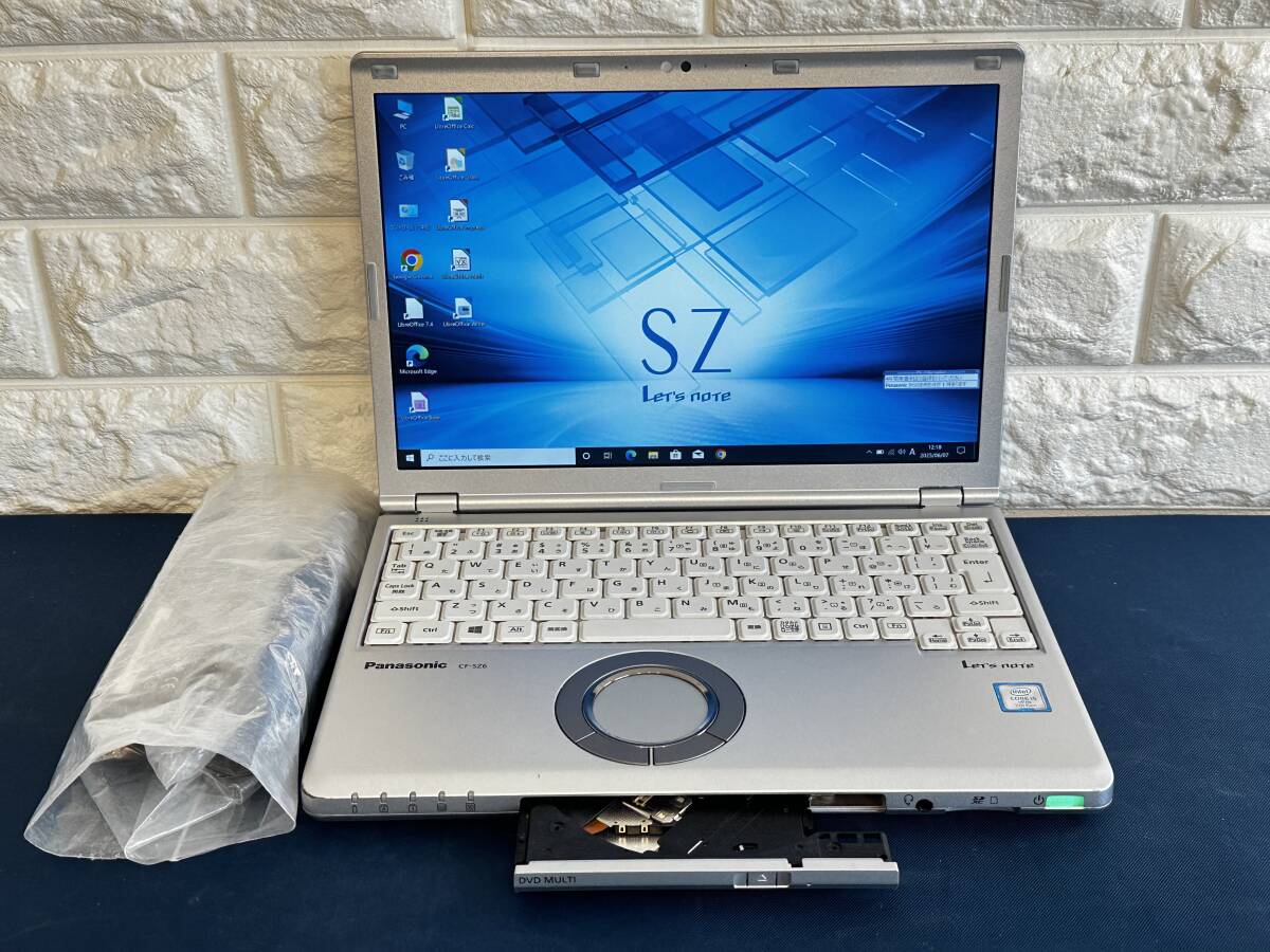 【★2017年DVDモデル 美品】 Panasonic Let's note CF-SZ6RDQVS /Core i5 7300U/8GBメモリ＋256GB?SSD/12.1型/DVD　　マルチ/FULL HD