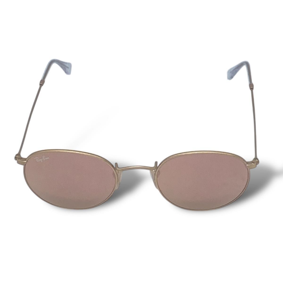 Ray-Ban レイバン サングラスsunglasses RB3447 pink round metal ミラーレンズ ピンク ラウンドメタル ケース クロス メンズ レディース