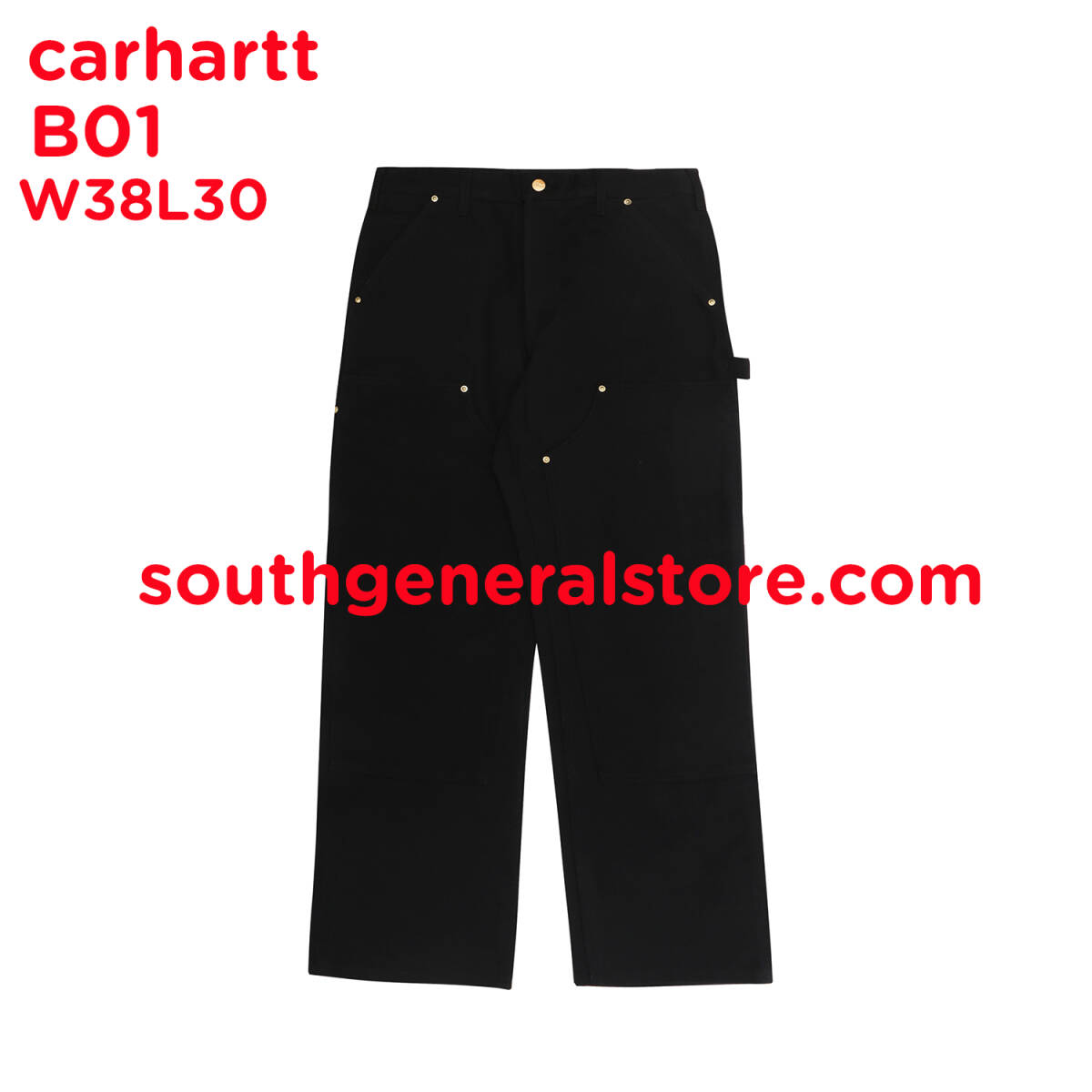 USA製 カーハート Carhartt B01 W38L30 ダブルニー BLK アメリカ製 カーハート B01 W38L30 ブラック ダブルニー ワーク