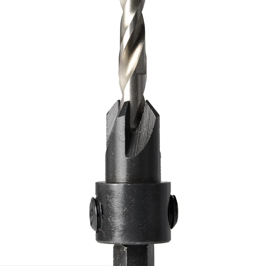 HSSドリルビット 皿取り錐ドリルセット 穴あけ 六角軸 面取りカッター 皿穴ドリルビット diy 木工ドリルビット 工具 5本セ_画像4