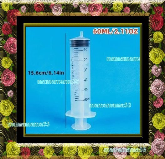 容量60ml 注射器 　20ｃｍチューブ付　オイル交換 様々な用途に 給水器 哺乳器 貓 犬 用品 注入器【MA】