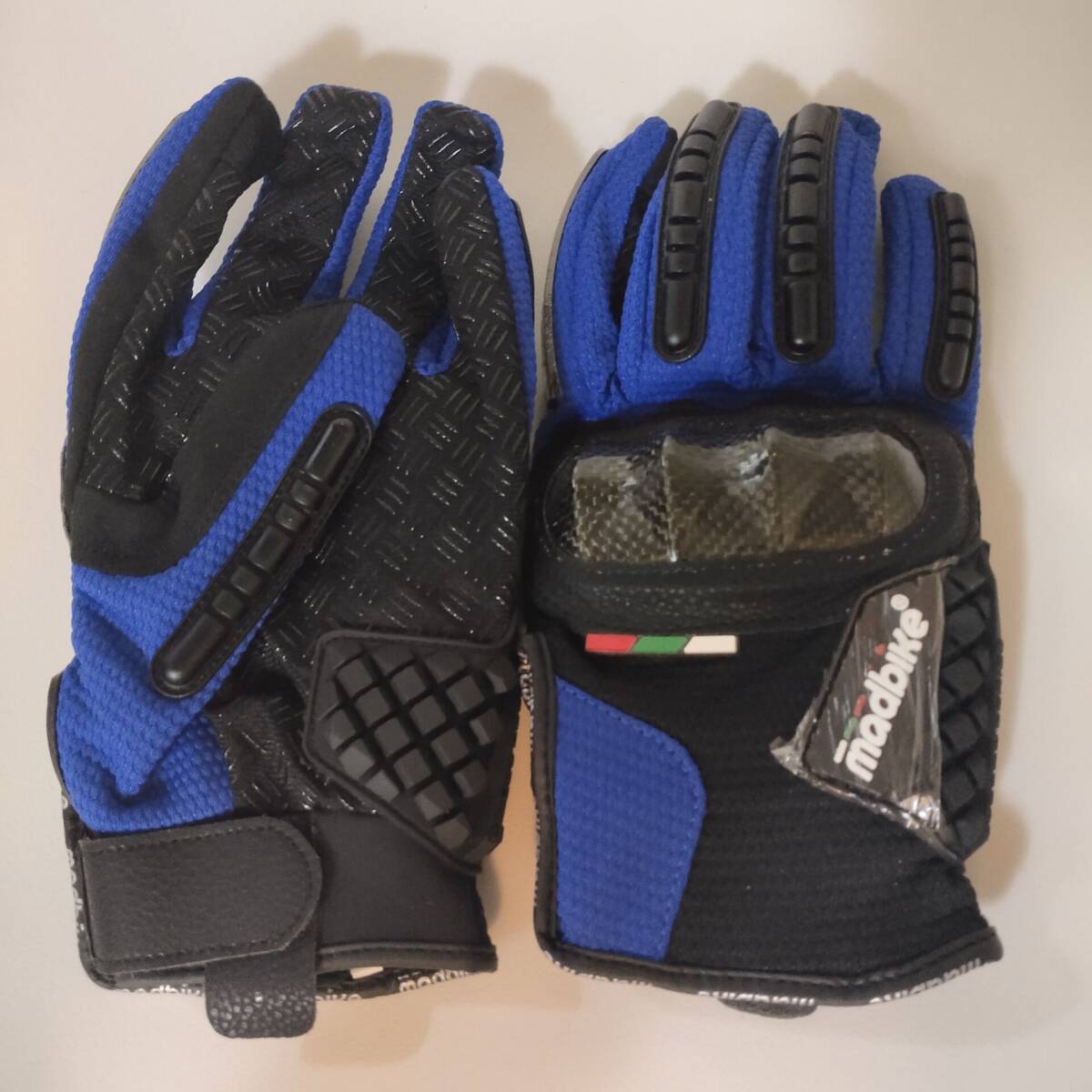 【新品青XL】バイクグローブ手袋 ナックルガード 衝撃吸収・滑り止めメッシュ　スマホ対応 サイクリング 硬質プロテクション 通気性優れ
