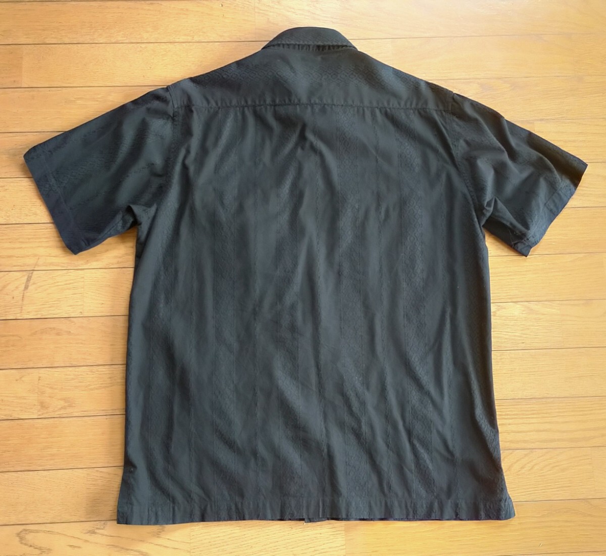 STUSSY 半袖 キューバシャツ シャツ ブラック L 美品 ステューシー 黒 替えボタン付き