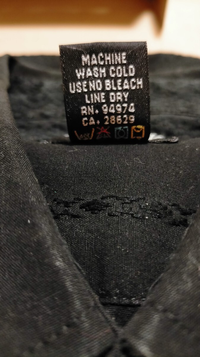 STUSSY 半袖 キューバシャツ シャツ ブラック L 美品 ステューシー 黒 替えボタン付き