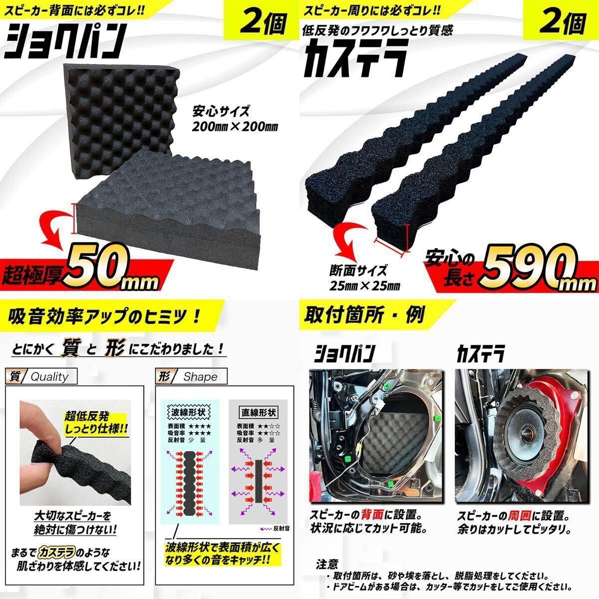【大特価】デッドニングシート 制振シート 吸音材　NUTSLAMP 3種の音質大革命セットDX 音質向上 防音材 遮音材 ローラー