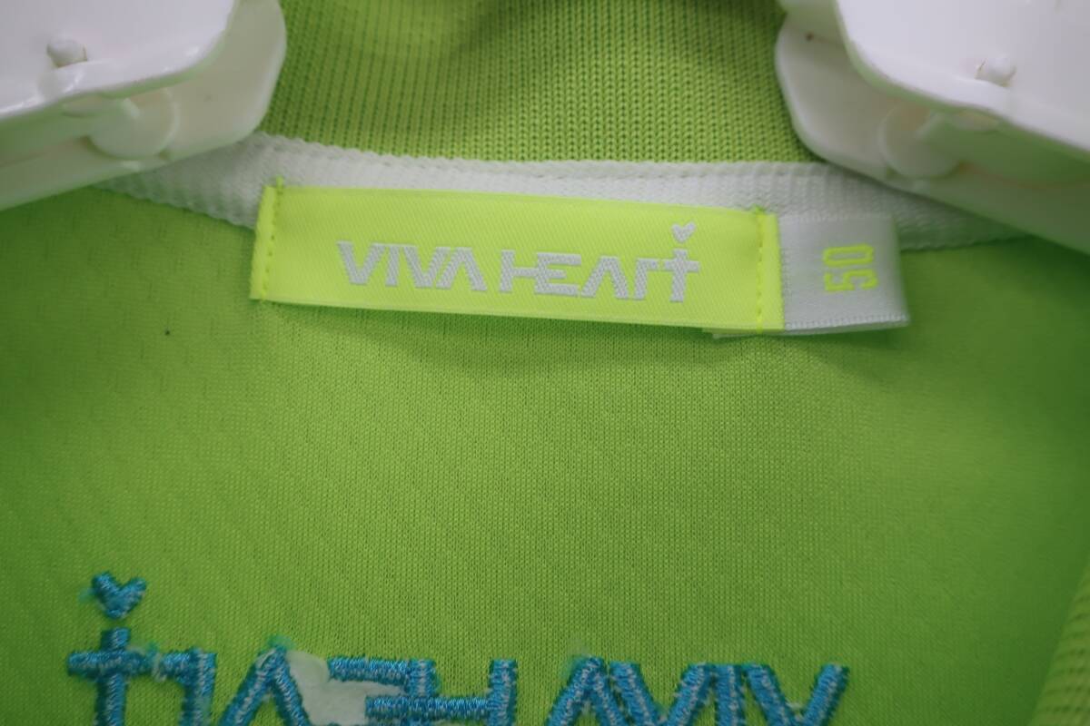 VIVA HEART(ビバハート) ポロシャツ 黄緑 メンズ 50 ゴルフ用品 2506-0162 中古_画像3