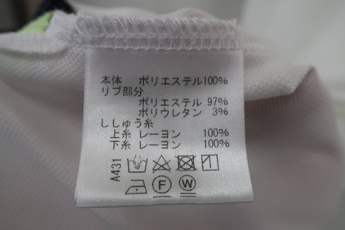 【美品】VIVA HEART(ビバハート) ポロシャツ 白 メンズ 50 ゴルフ用品 2506-0170 中古_画像6