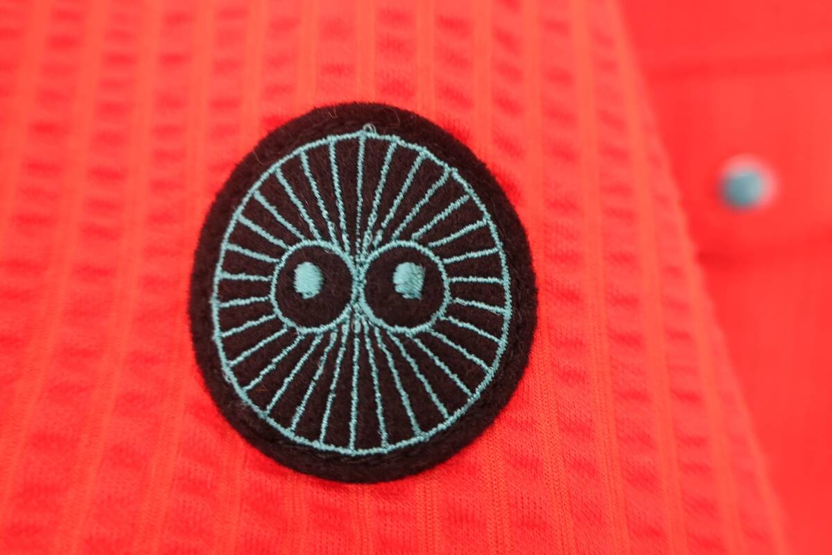 【美品】VIVA HEART(ビバハート) ポロシャツ オレンジ メンズ 50 ゴルフ用品 2506-0179 中古_画像5