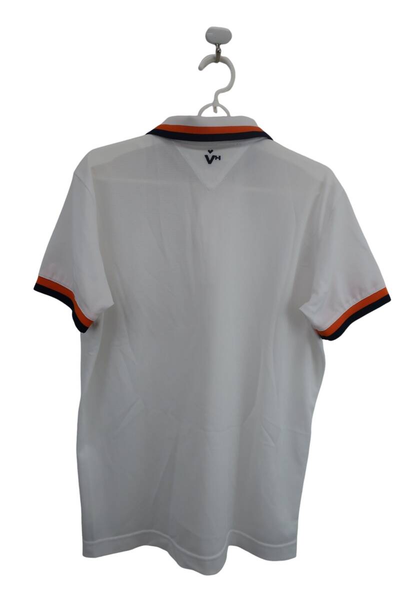 【美品】VIVA HEART(ビバハート) ポロシャツ 白 メンズ 50 ゴルフ用品 2506-0170 中古_画像4