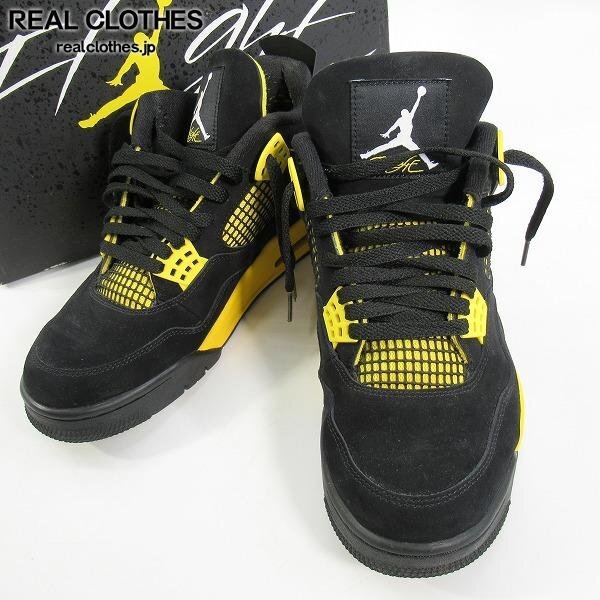 AIR JORDAN 4 RETRO "THUNDER"(2023) DH6927-017 (ブラック/ツアーイエロー)