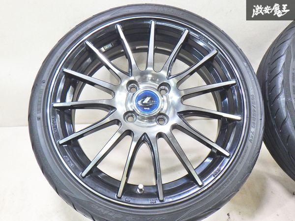 ●【狀態(tài)良品】 WEDS LEONIS 16インチ 5J +45 PCD100 4穴 ブラック×メッキ系 ホイール 4本 ワゴンR ムーヴ アルト等 即納 棚K-6
