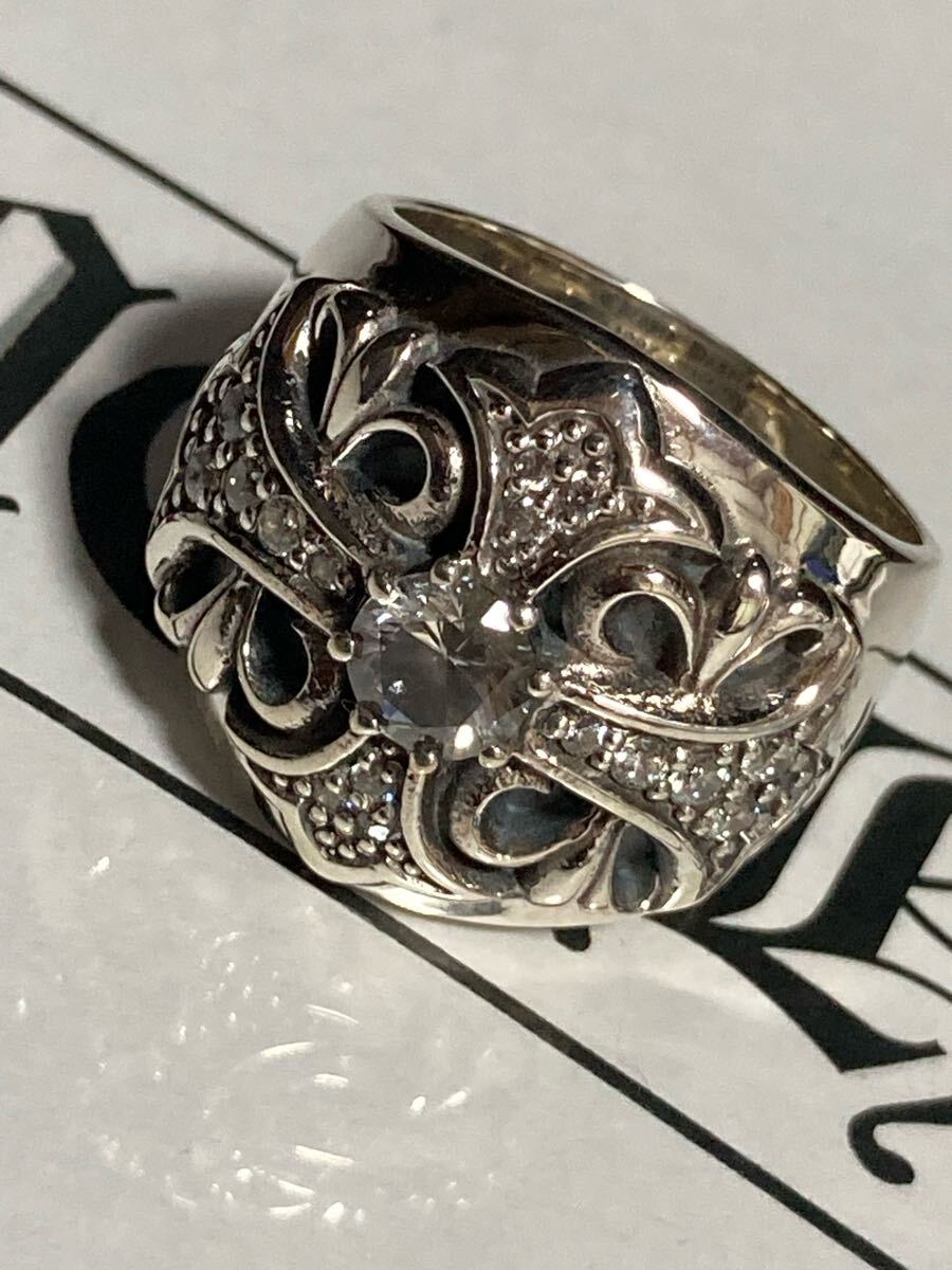 CHROME HEARTS☆キーパー　リング☆シルバー925 パヴェ☆22號☆クロムハーツ