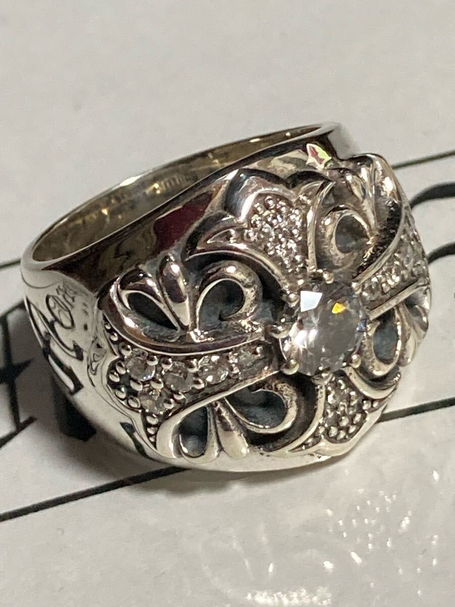 CHROME HEARTS☆キーパー　リング☆シルバー925 パヴェ☆22號☆クロムハーツ