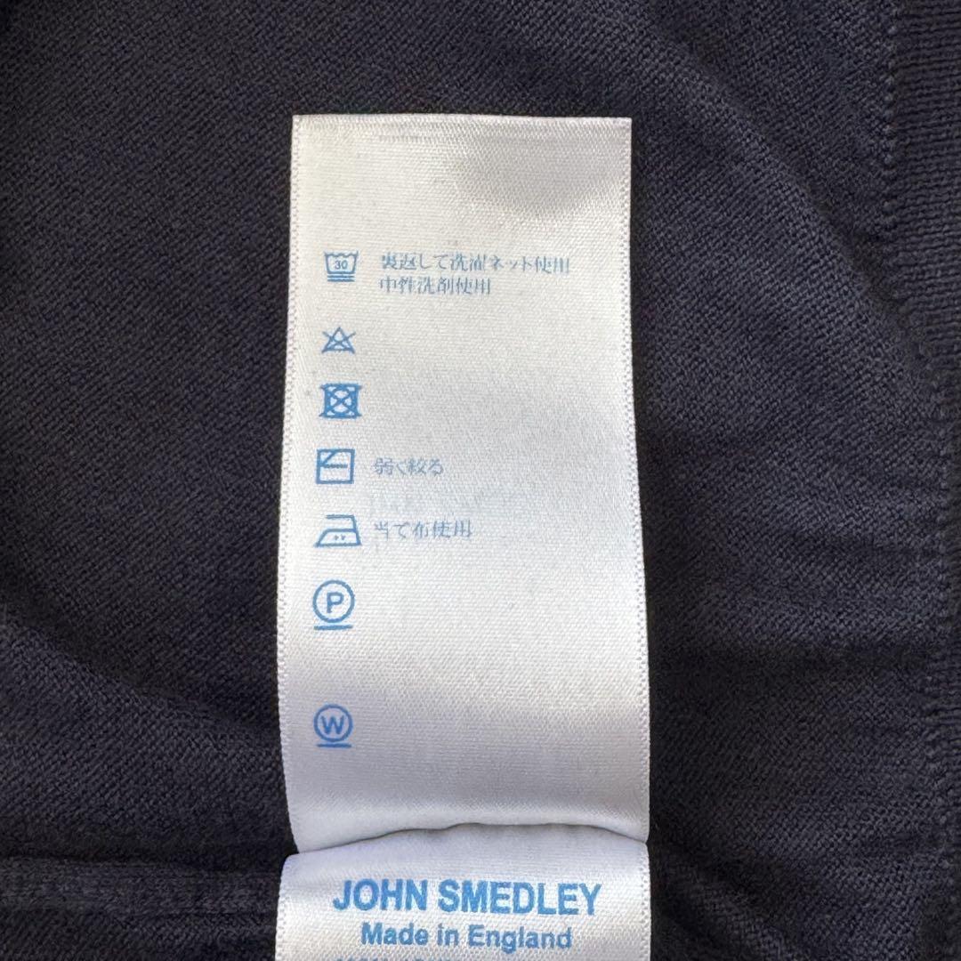JOHN SMEDLEY ジョンスメドレー シーアイランドコットン スキッパー ポロシャツ S ネイビー 紺 ハイゲージ ニットポロ 半袖 國內(nèi)正規(guī)