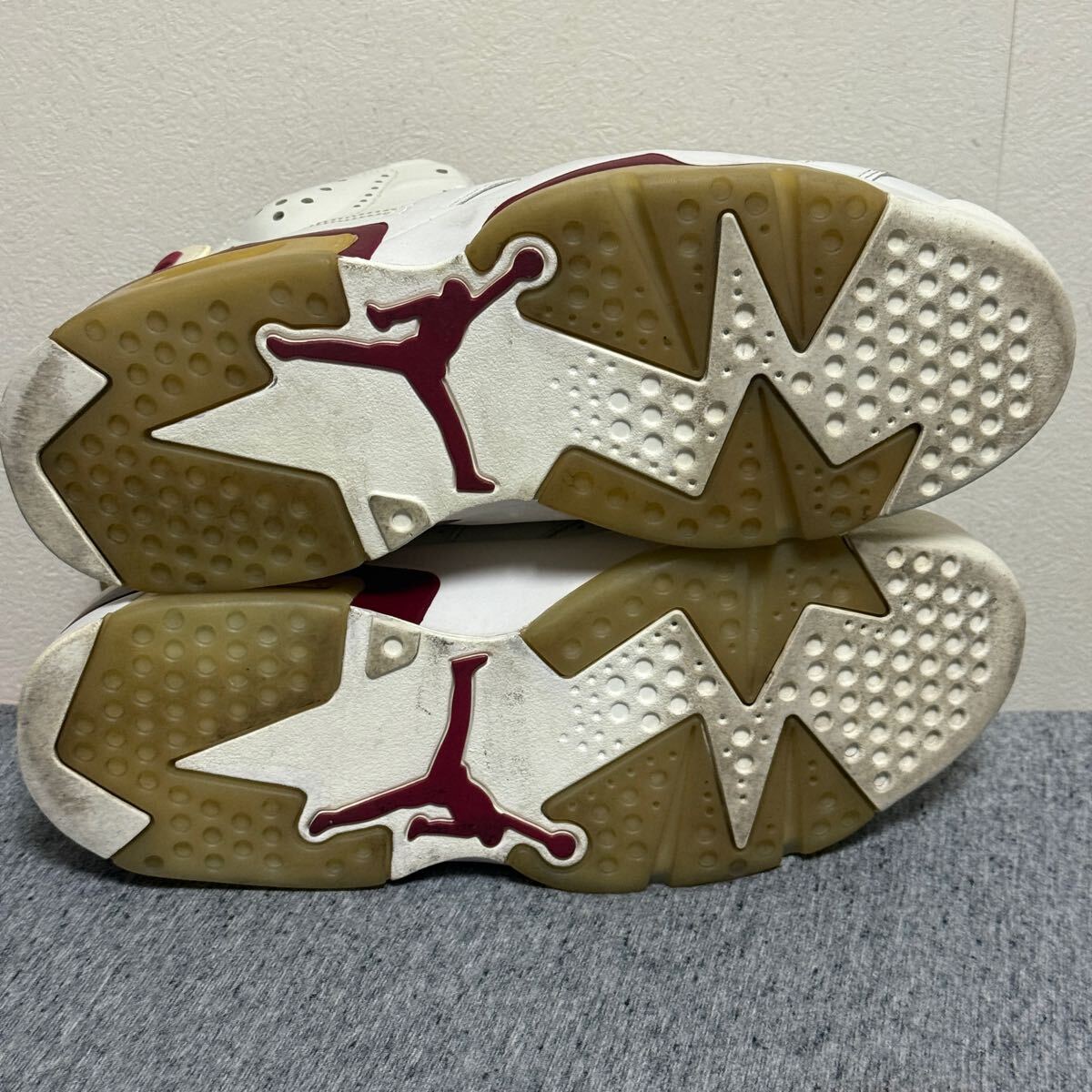 中古 27.5cm NIKE AIR JORDAN 6 retro maroon OG ナイキ エア ジョーダン マルーン 384664-116 carmine infrared_画像4
