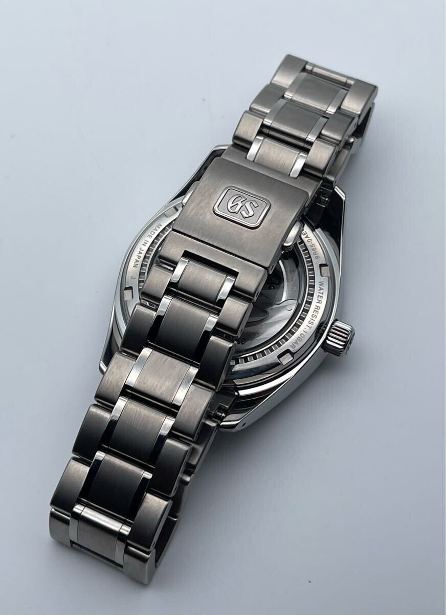 美品 保証書付き セイコー SEIKO グランドセイコー SBGA211 9R65-0AE0 スプリングドライブ ホワイト 雪白 チタン メンズ 自動(dòng)巻き