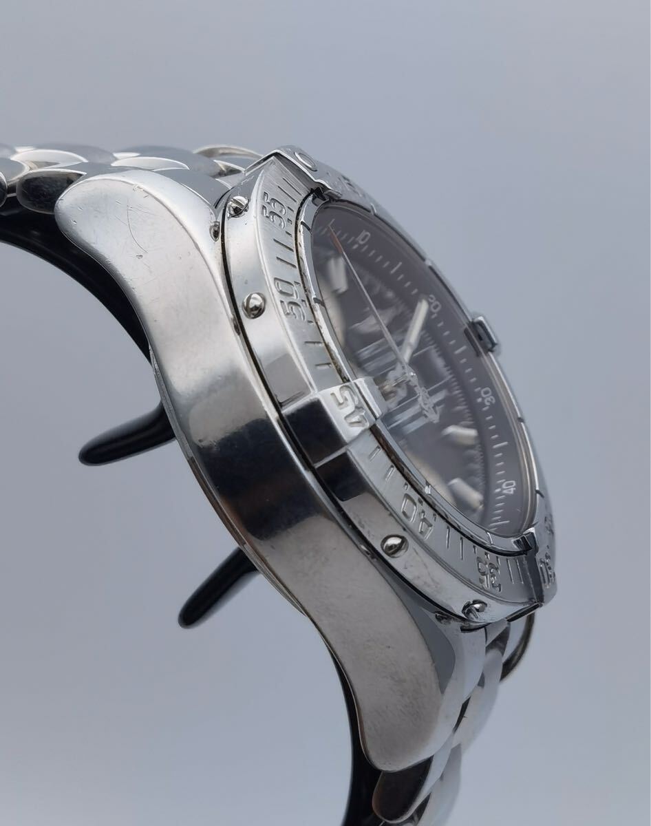 訳あり ブライトリング BREITLING スーパーオーシャン A13340 クロノグラフ デイデイト ブラック文字盤 SS 自動巻き メンズ ボタン固著