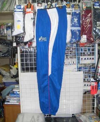 お買い得 アシックス XST408ジャージ パンツ 青×白XOサイズ 大きいサイズ asics 即決/