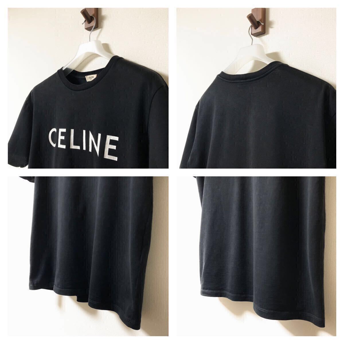 國(guó)內(nèi)正規(guī)品 CELINE ロゴ Tシャツ エディスリマン ブラック 黒 カットソー フランス制 2X764671Q