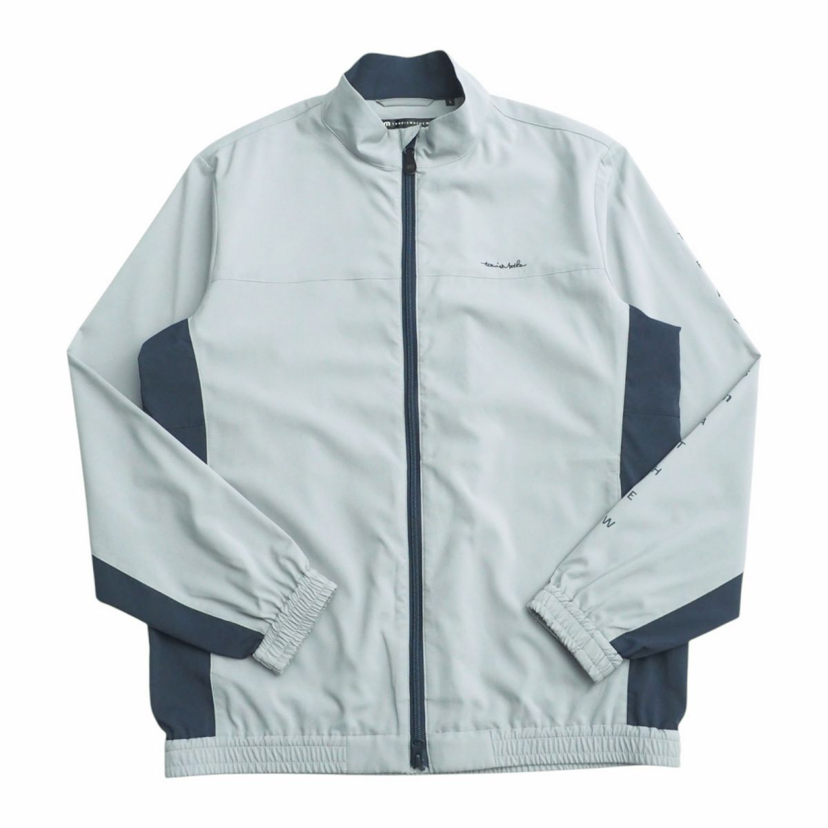 GR7048□トラビスマシュー/Travis Mattew*メンズL《24SS/7AJ003/Play Jacket》ゴルフウェア/ジップアップブルゾン/ジャケット*グレー×紺絙?