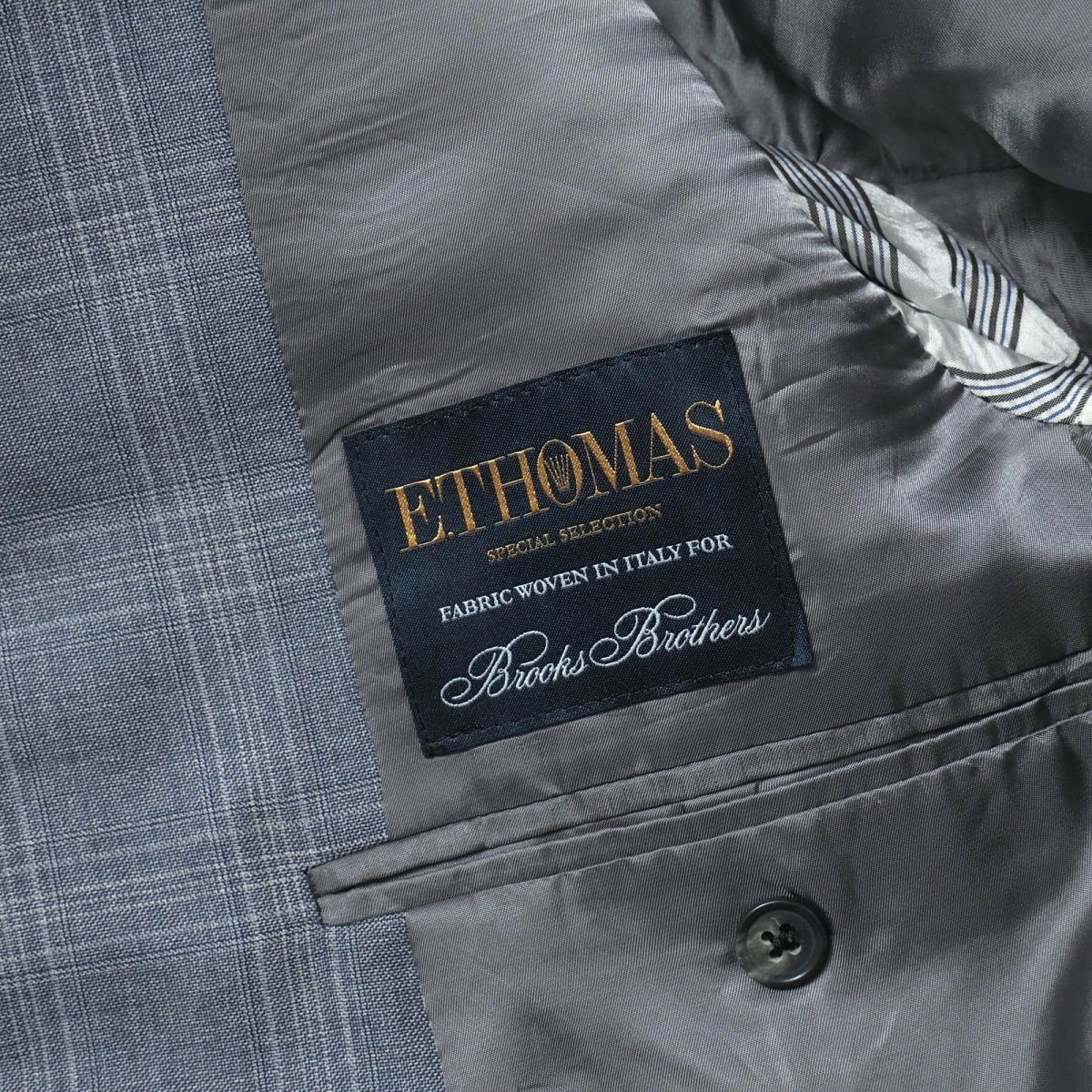 MH7353□E.THOMAS生地*USA制*ブルックスブラザーズ/BROOKS BROTHERS*1818 REGENT/メンズ*42R/W36*テーラードジャケット/ブレザー*チェック