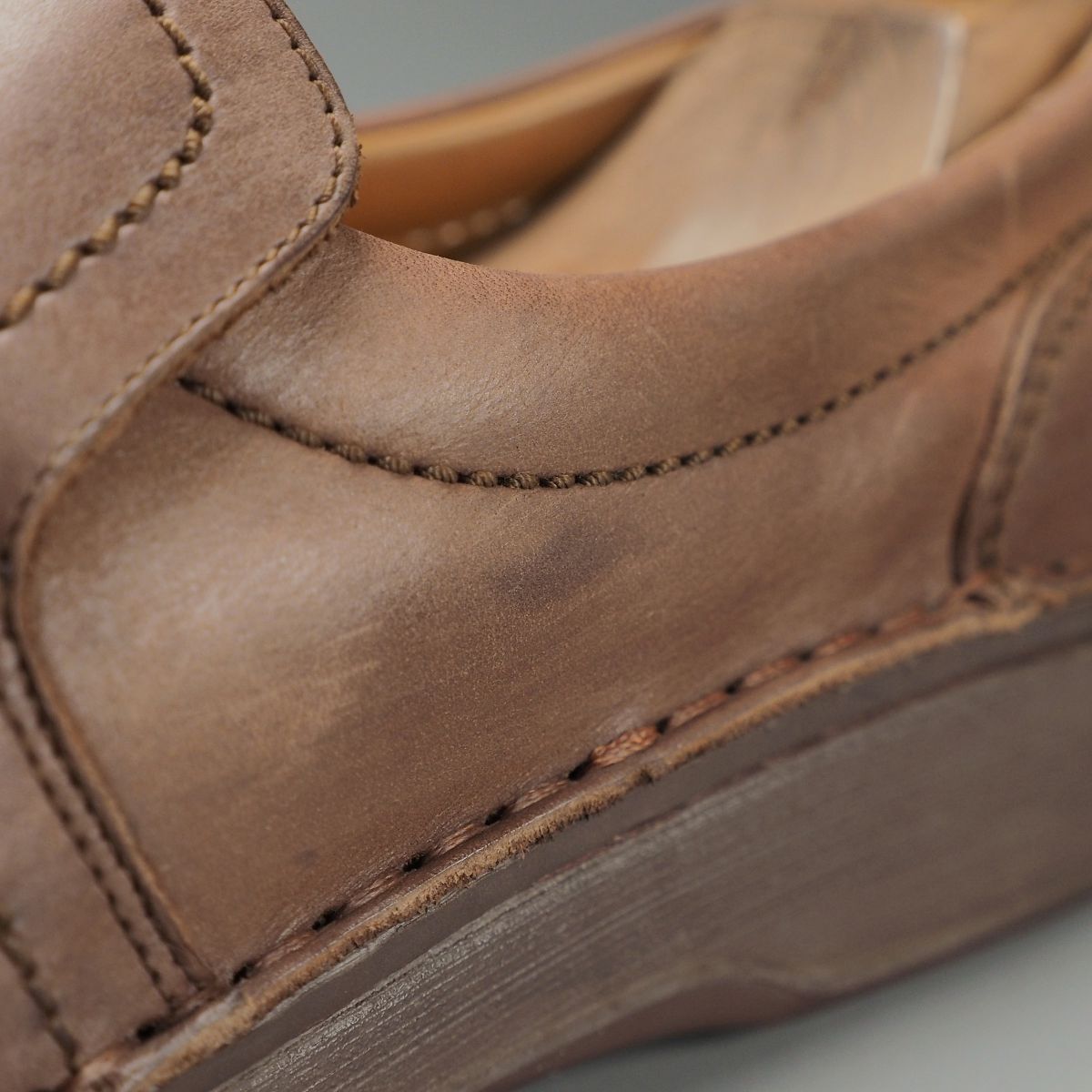 W3923//ドイツ制*ビルケンシュトック/BIRKENSTOCK*ナッシュビル/NASHVILLE /メンズ43/プレーントゥ/レザースリッポン/ローファー/革靴/茶