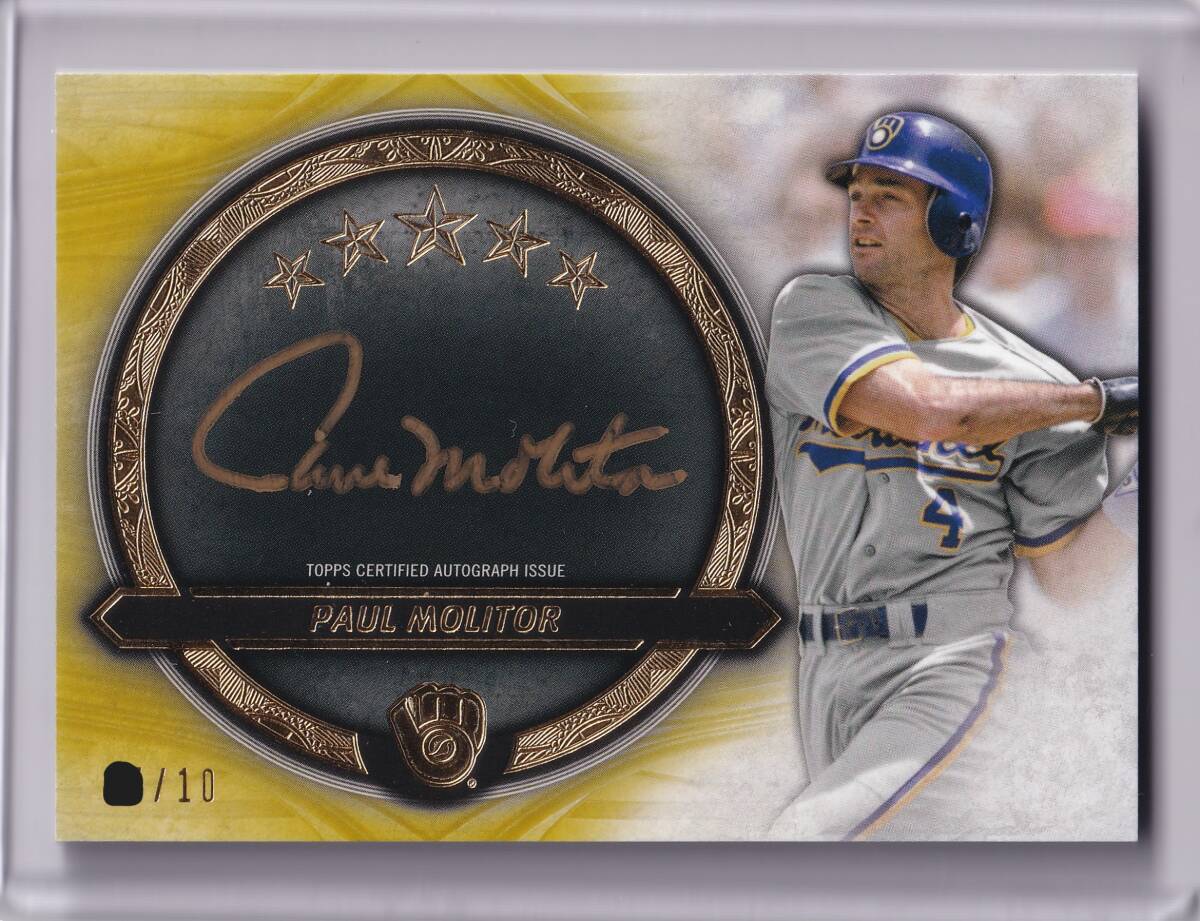【10枚限定】ポール?モリター 直筆サインカード 2021 TOPPS FIVE STAR GOLDEN GRAPHS AUTOGRAPHED CARD PAUL MOLITOR / MILWAUKEE BREWERS
