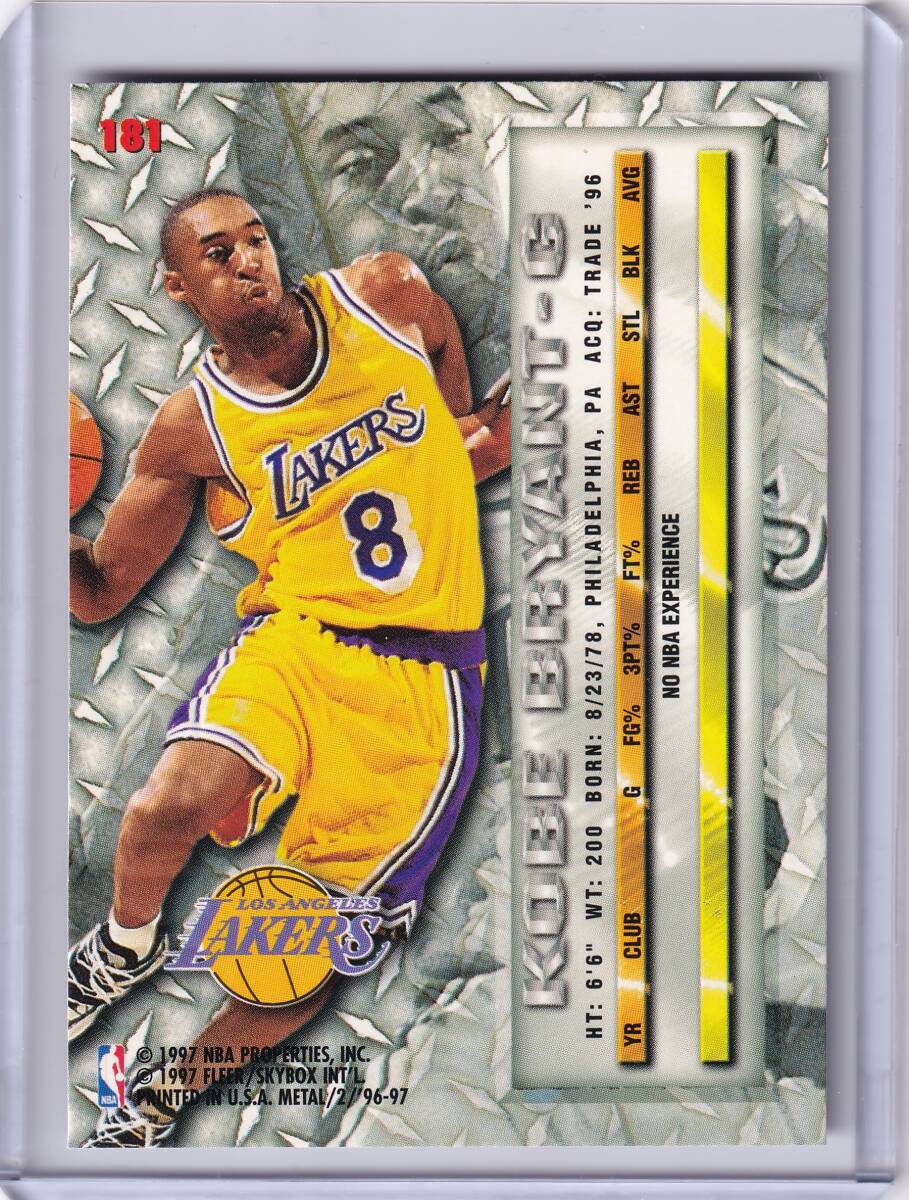 コービー・ブライアント 1996-1997 FLEER METAL #181 KOBE