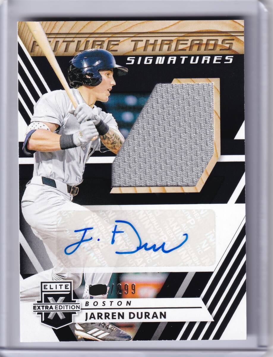 ジャレン?デュラン 直筆サインカード 2020 PANINI ELITE EXTRA 299枚限定 FUTURE THREADS SIGNATURES JARREN DURAN AUTOGRAPH / REDSOX