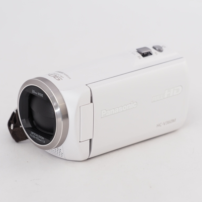 Panasonic HC-V360M Full HD Camcorder 16GB 90x Zoom, White