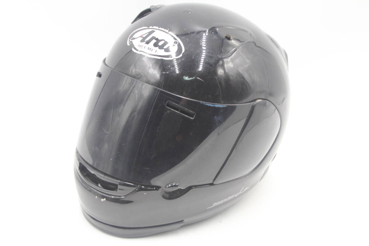  【現(xiàn)狀品】 Arai/アライ フルフェイス ヘルメット Peripherally Belted CLC グラスブラック 黒 Mサイズ 
