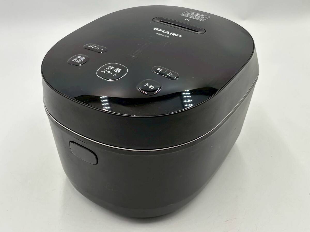 【簡(jiǎn)易動(dòng)作確認(rèn)済み】 SHARP/シャープ IHジャー炊飯器 5.5合炊き ブラック 20年制 匠の火加減 KS-HF10B