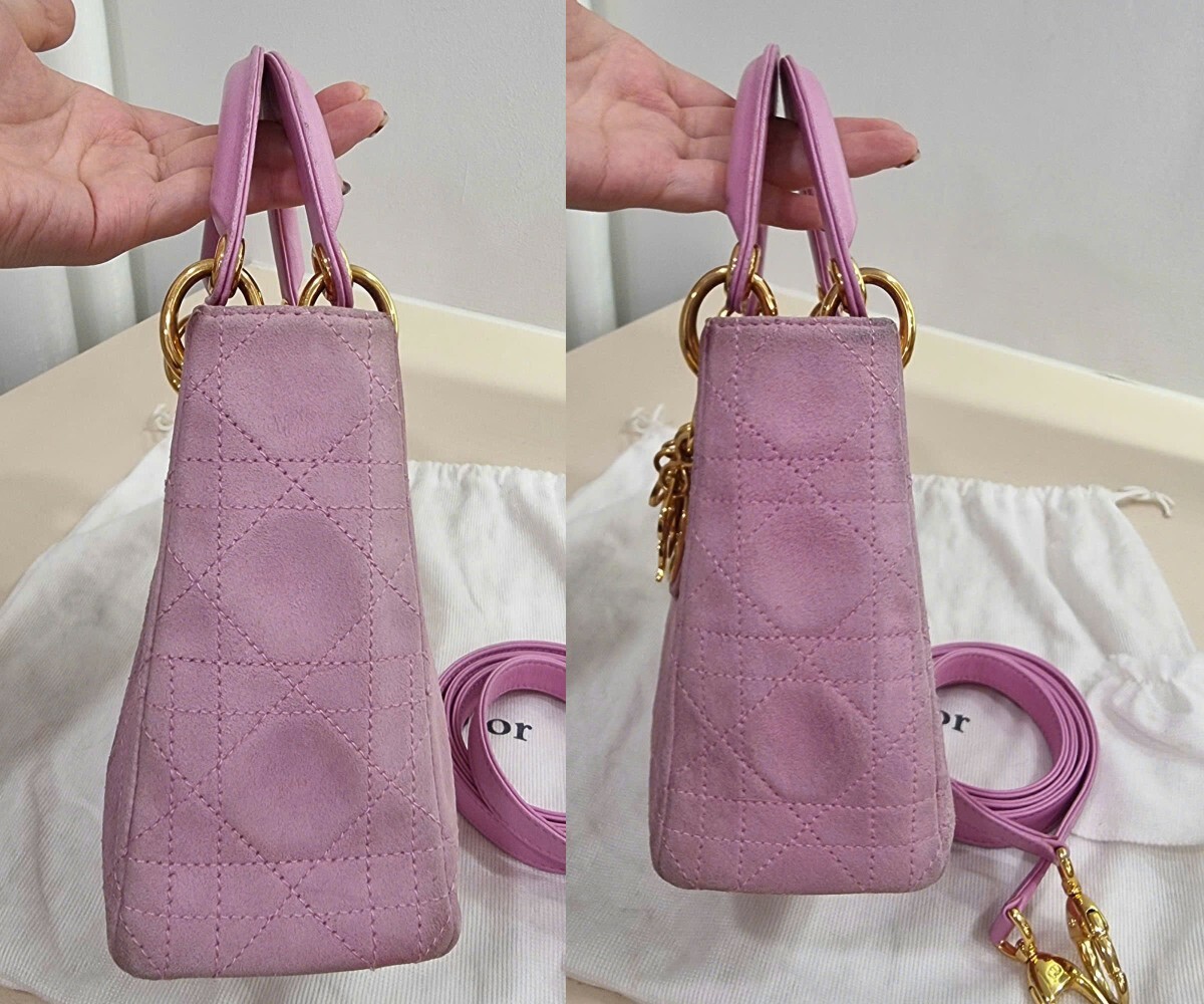 【レアカラー】バッグ CHRISTIAN DIOR ディオール レディ Sサイズ スエード