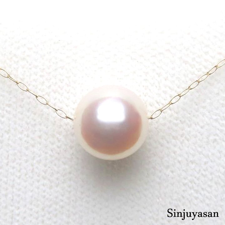 真珠屋さん 特選【ホワイトピンク】最高の色！8.8mm アコヤ真珠 K18ネックレス 伊勢志摩産パール 18金 新品