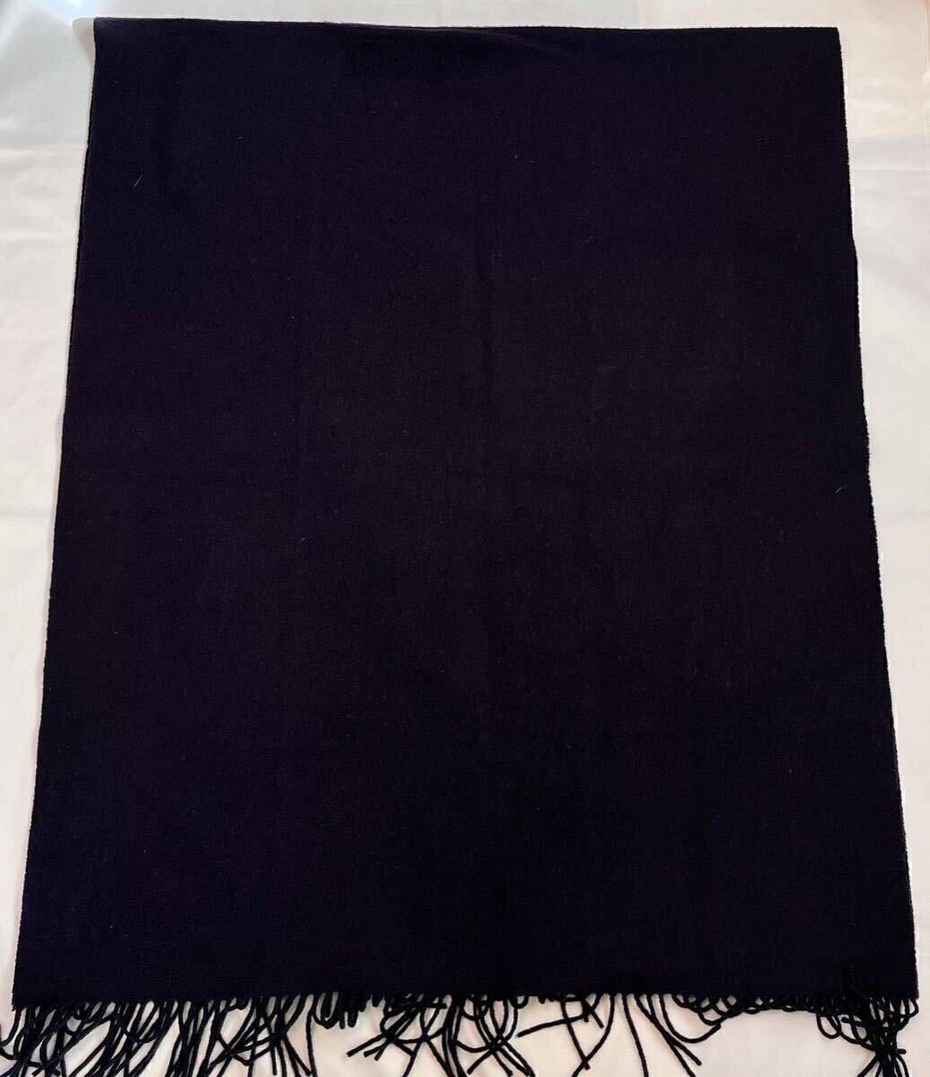 ジョンストンズ カシミヤ 大判ストール CASHMERE ネイビー系 無地 マフラーJohnstons カシミア ストール