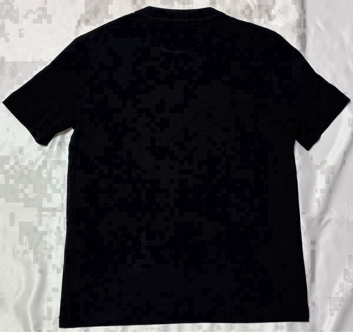 Cruciani クルチアーニ ニット ヘンリーネック コットン ブラック系 サイズ 50 M～L イタリア製 Tシャツ 半袖 ポケット 黒