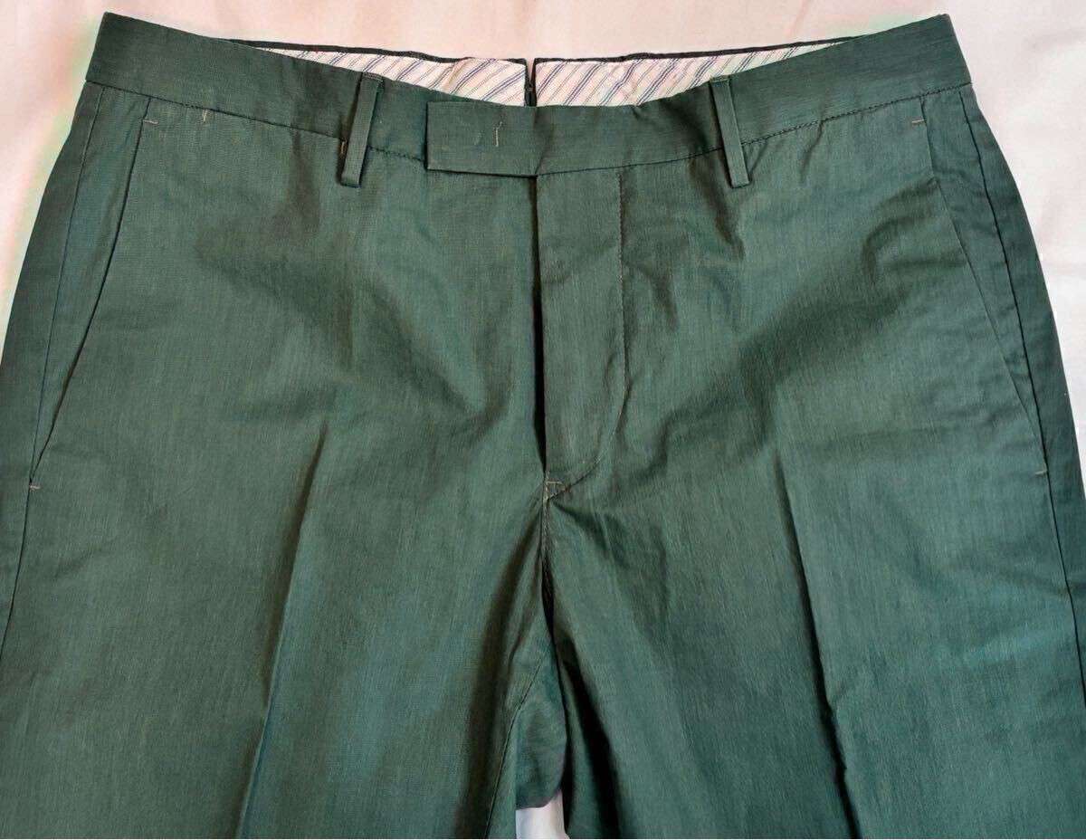 PT TORINO ピーティートリノ サイズ 46 S〜M コットンパンツ カーキグリーン系 SKINNY FIT スラックス パンツ カラー 