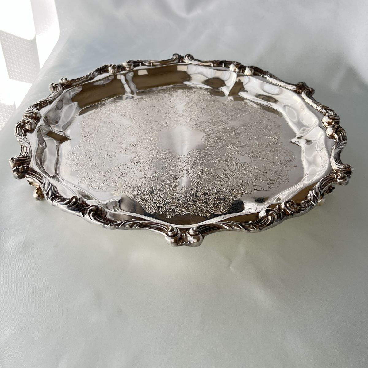 WALLACE】 サルヴァ / ギャラリートレー 34cm 【シルバープレート】
