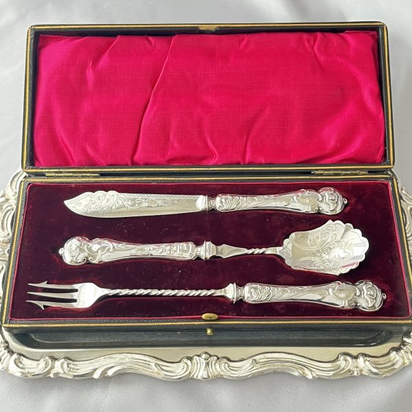 John Biggin】【純銀ハンドル】プレザーブスプーン / ピクルス