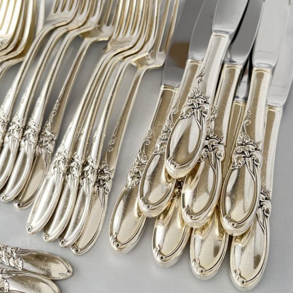 【White Orchid】 ディナーセット 8名用55本 サーバー付 White Orchid】 ディナーセット 8名用55本【シルバープレート