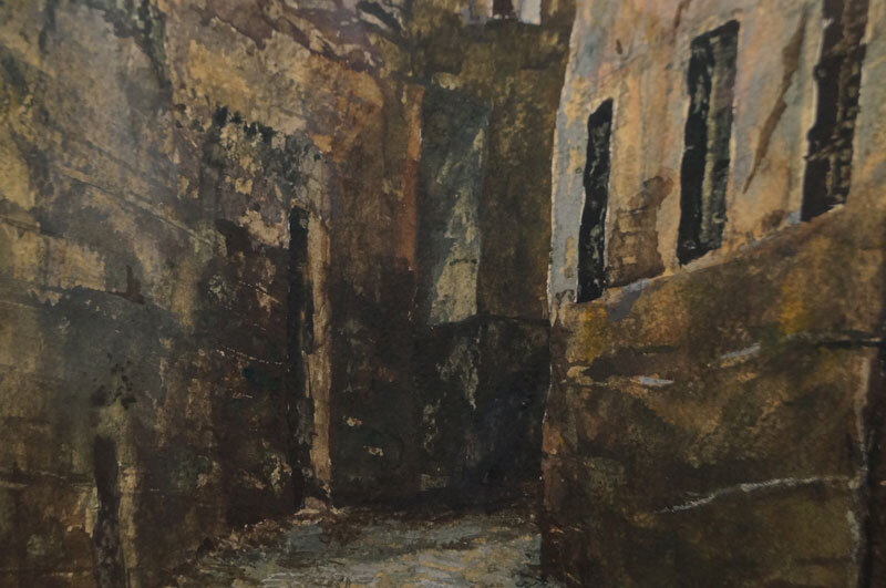 【真作】335-前田正夫 水彩画 肉筆 額装 風景画 一水会員 日展作家_画像8