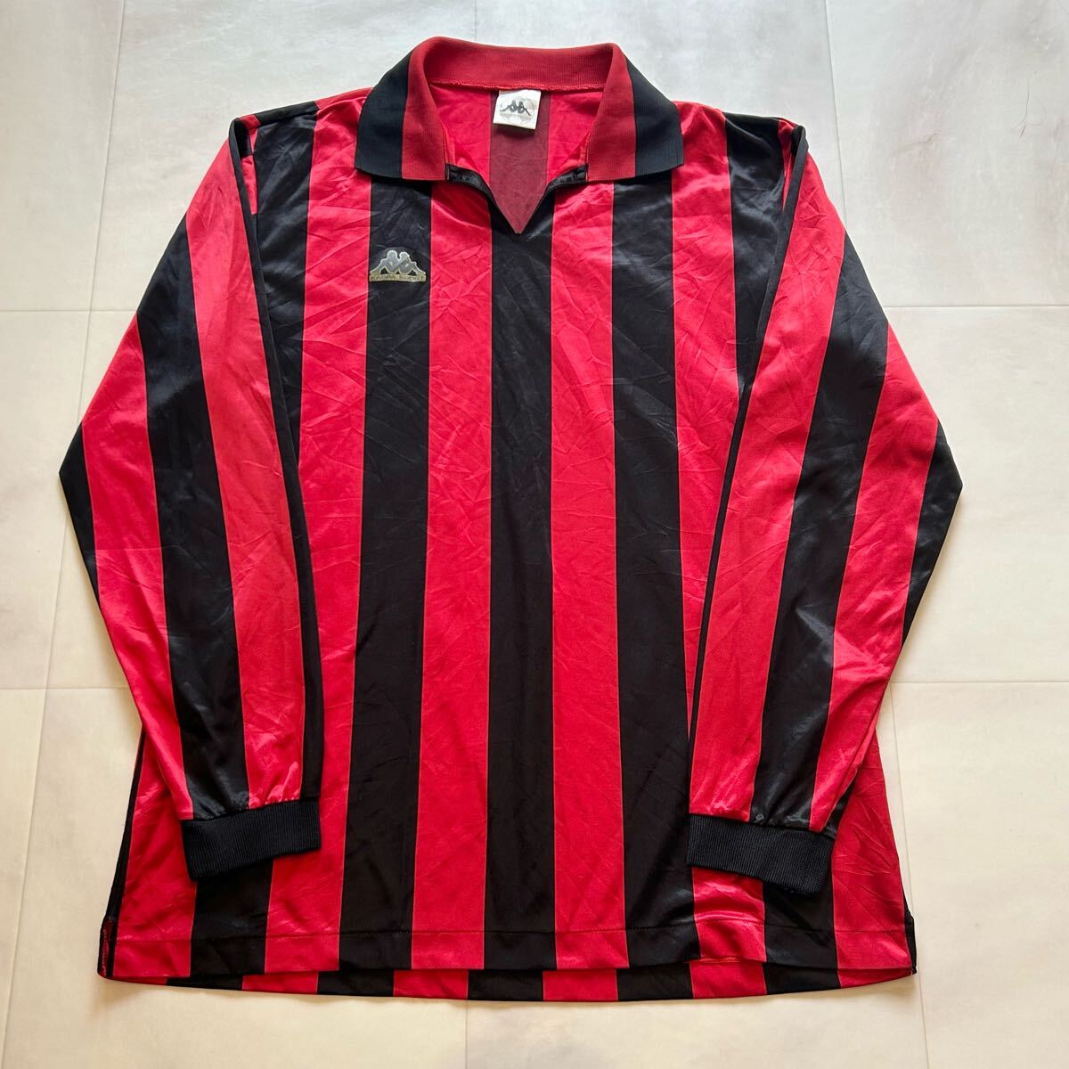 90s Kappa Sport カッパ ストライプ ビンテージ 長袖 ゲームシャツ