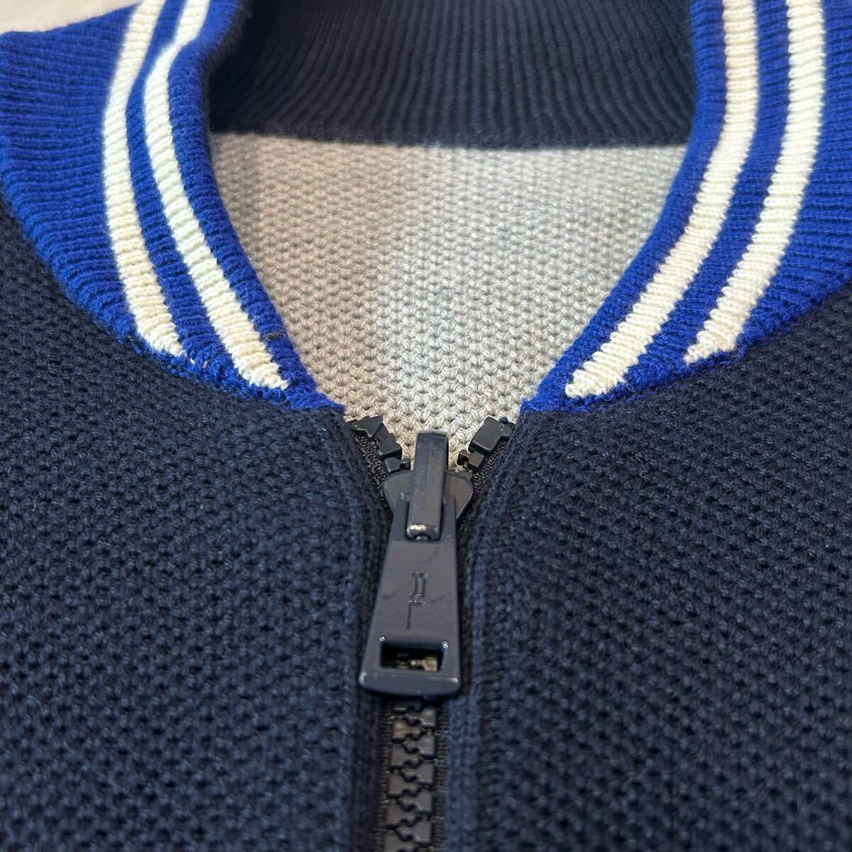 RALPH LAUREN ラルフローレン リバーシブル ビッグポニー 刺繍 鹿の子 ニット ブルゾン ボンバージャケット