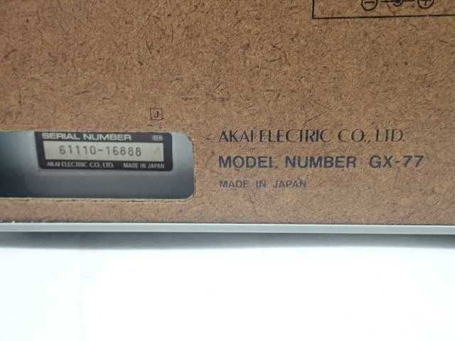 AKAI Akai Akai электро- машина GX-77 открытый катушка панель изначальный с коробкой утиль ¶ 72843-1