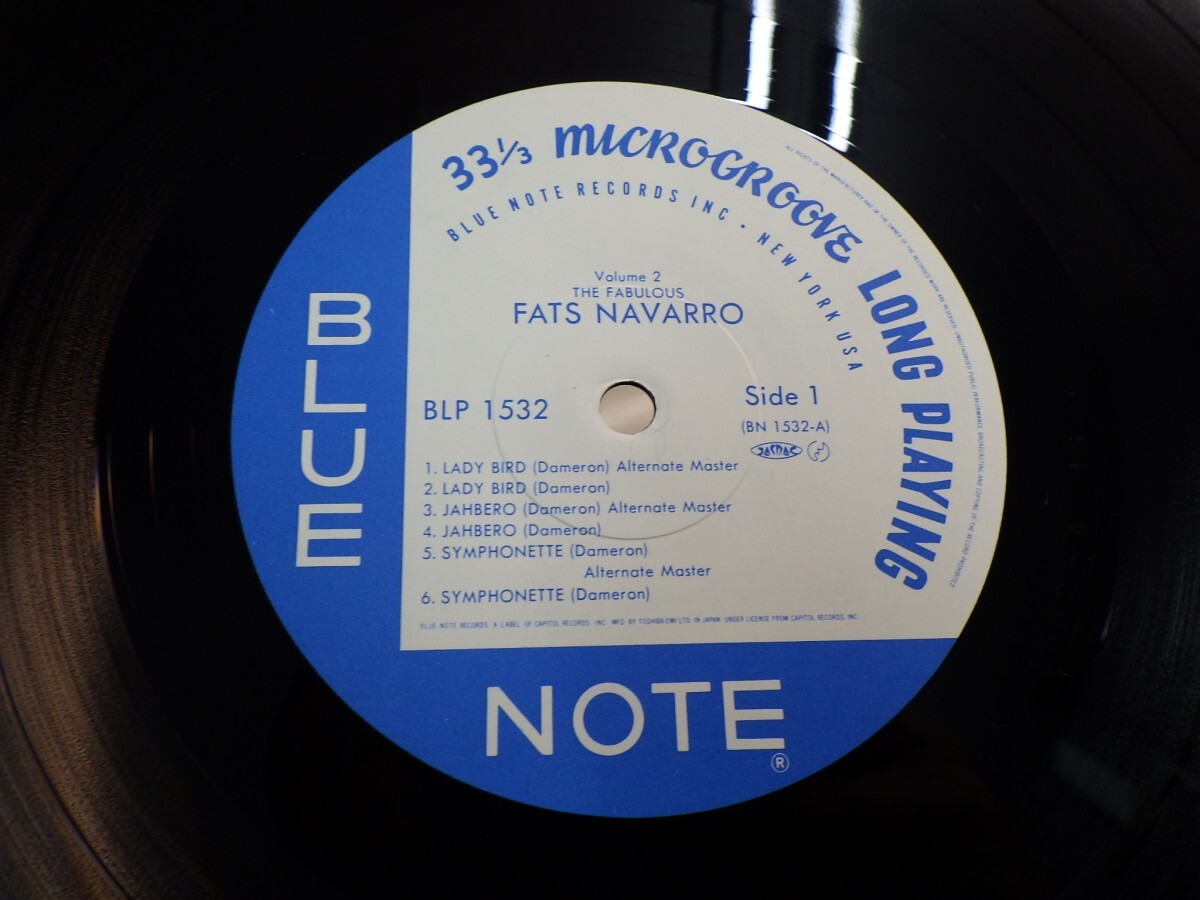 zk7｜￥1000～ブルーノート　盤面ぴかぴか無傷【LP（2-SET/2枚セット）, BLUE NOTE/東芝】THE FABULOUS FATS NAVARRO - VOL.1＆2