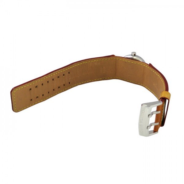  Louis * Vuitton LOUIS VUITTON язык b-ruQ1211 Brown циферблат б/у наручные часы женский 