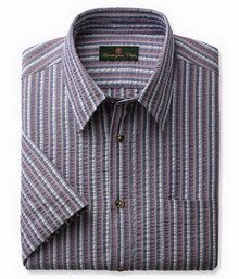 HuntingtonClub/ハンティントンクラブ　サッカーストライプ半袖シャツ3色組　LLサイズ