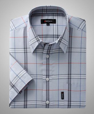 Pierucci/ピエルッチ　タータンチェック半袖シャツ２色組?。胎单ぅ? bimg=