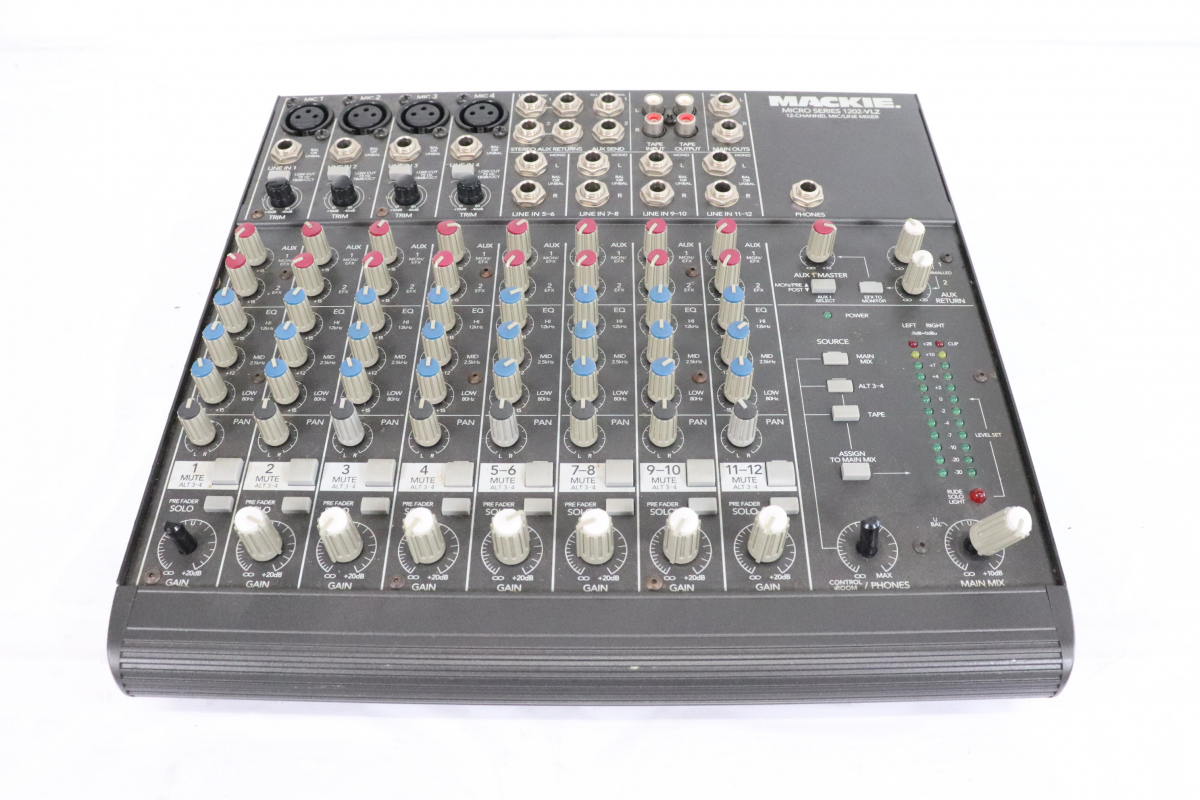 【通電OK】 MACKIE MICRO SERIES 1202-VLZ マッキー 12-CHANNEL MIC/LINE MIXER ミキサー_GFU_C0619-F01B